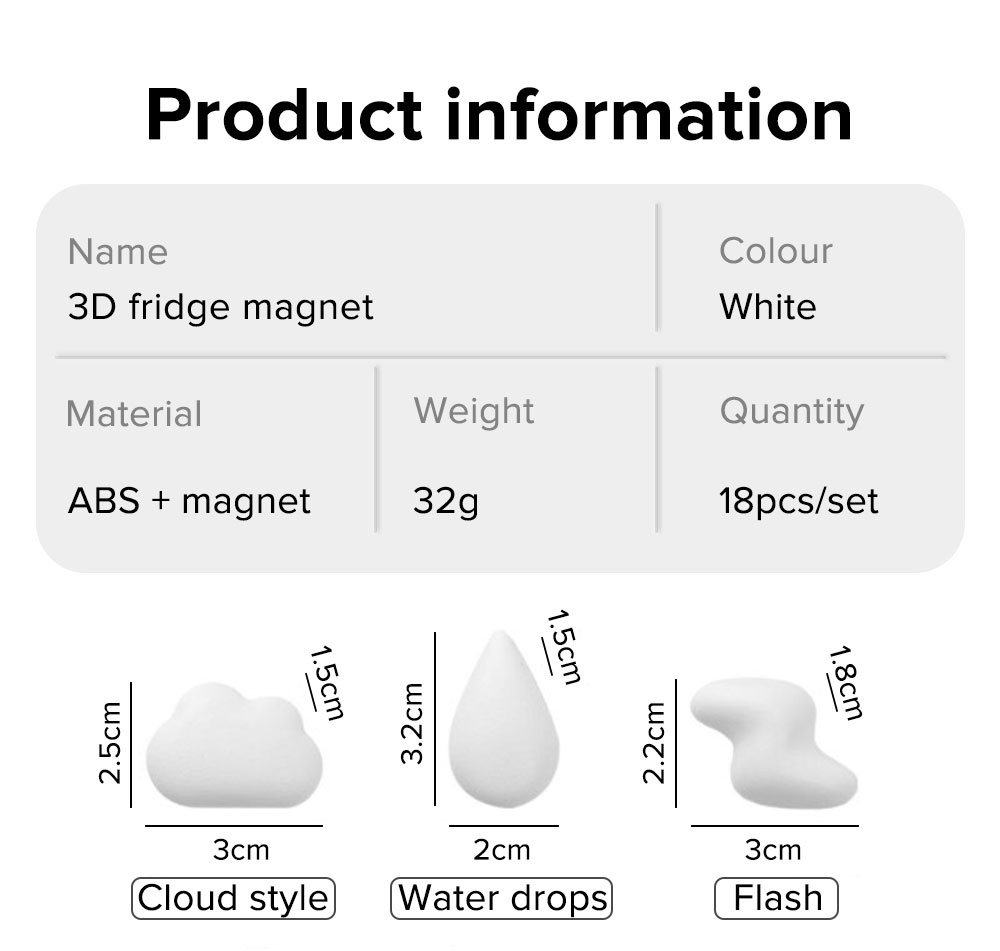 3D Fridge Magnet Sticker Cute-67